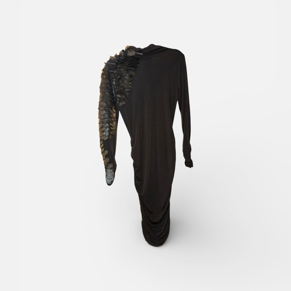 Black Ruffled Dress - Picture 2 of 5